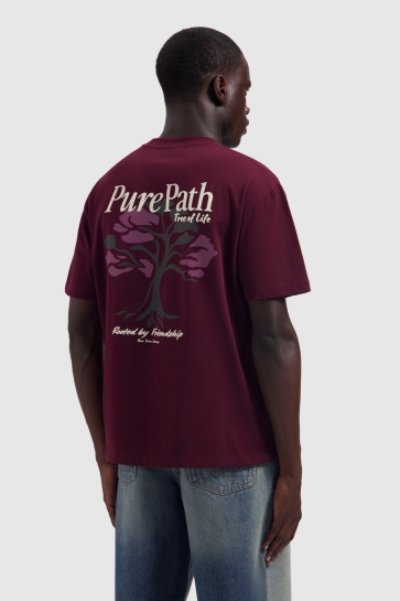 Pure Path T-shirt TREE OF LIFE T SHIRT 26030110 107 WINE RED