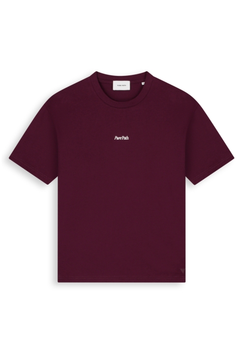Pure Path bordeaux heren t-shirt | Vooraanzicht