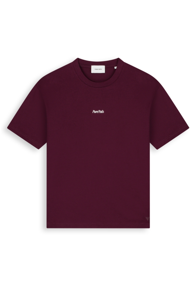 Pure Path bordeaux heren t-shirt | Vooraanzicht