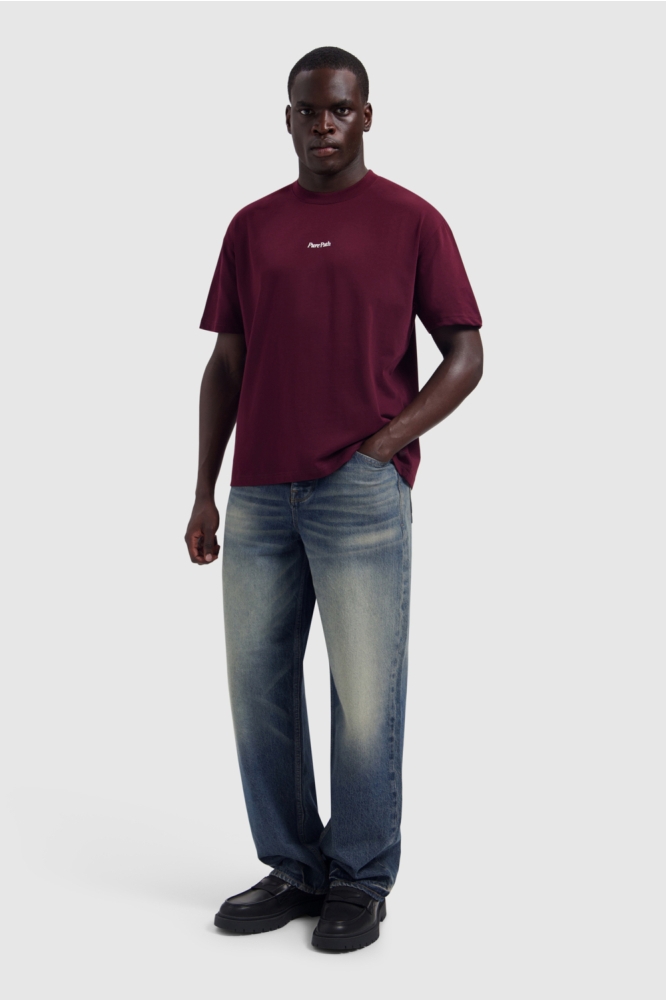 Pure Path bordeaux heren t-shirt | Model