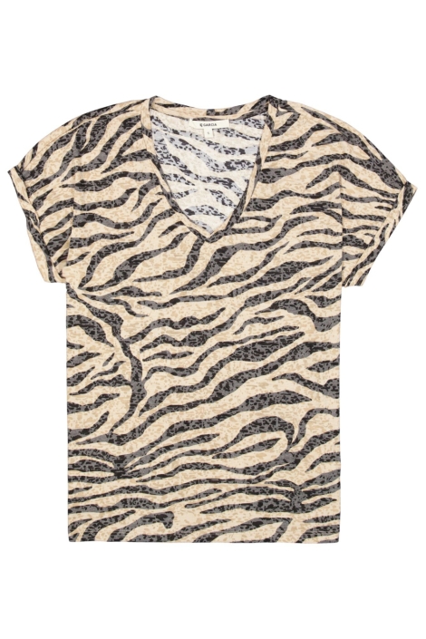 Garcia zwarte dames t-shirt | Vooraanzicht