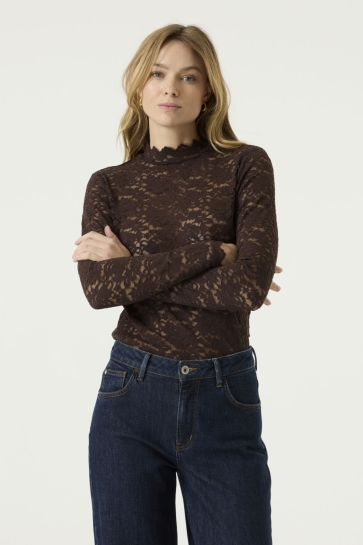 Garcia T-shirt T SHIRT MET KANT Z0075 4478-hazel bloom