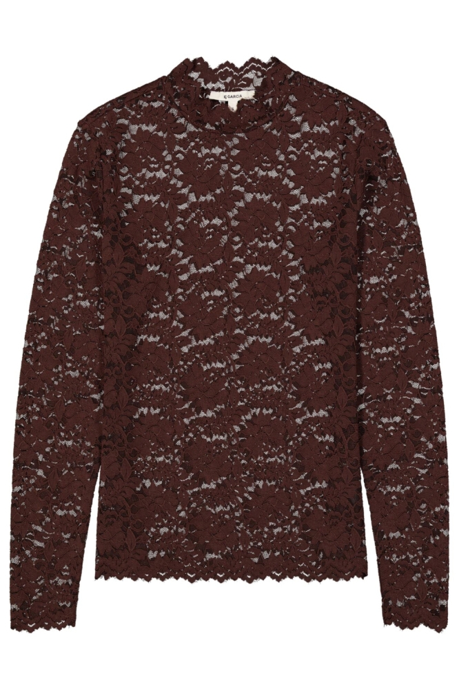 Garcia bruine dames t-shirt | Vooraanzicht