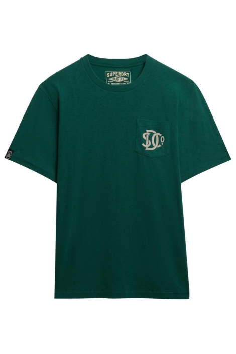 Superdry groene heren t-shirt | Vooraanzicht