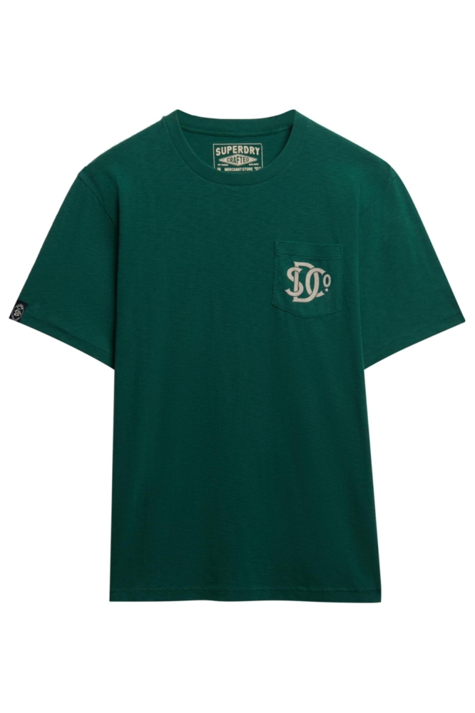 Superdry groene heren t-shirt | Vooraanzicht