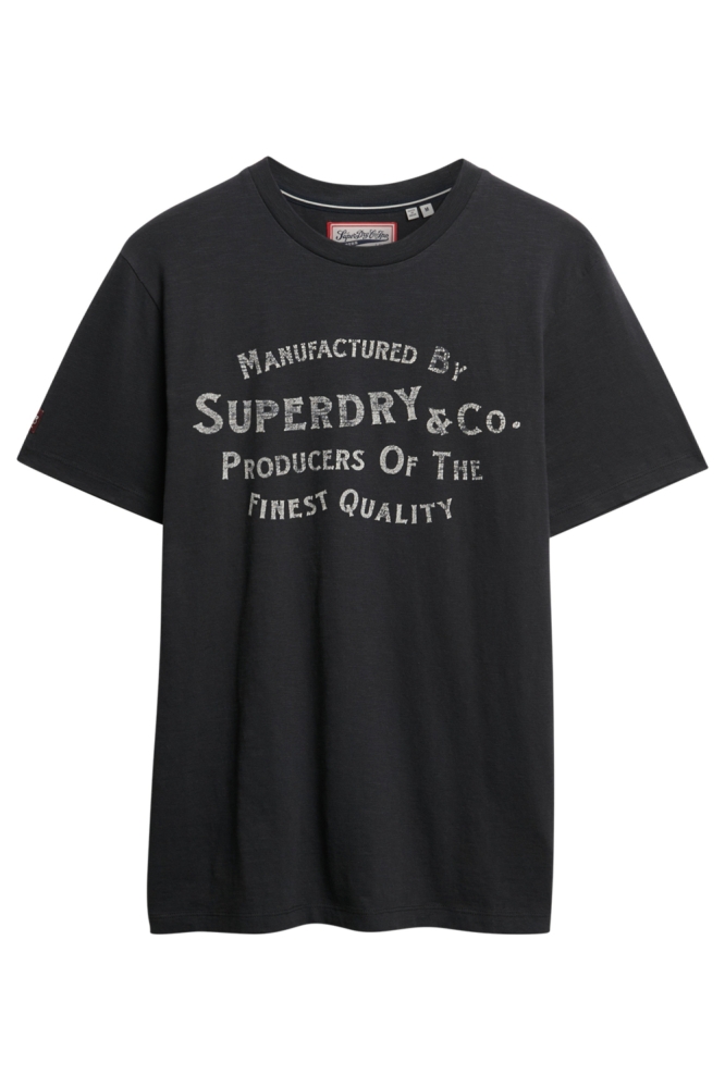 Superdry zwarte heren t-shirt | Vooraanzicht