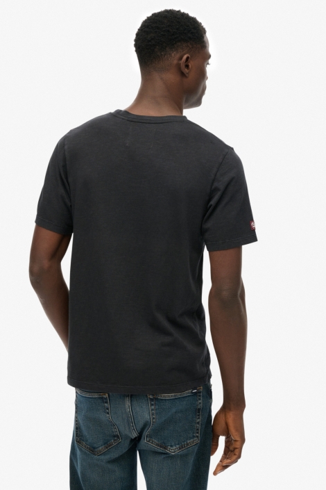Superdry zwarte heren t-shirt | Model achteraanzicht