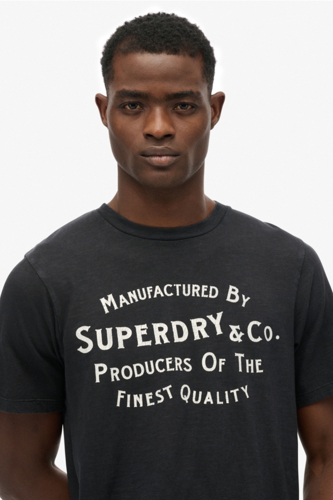 Superdry zwarte heren t-shirt | Unique Selling Point