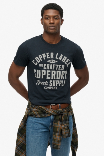 Superdry T-shirt COPPER LABEL RELAXED T SHIRT M1012256A ECLIPSE NAVY