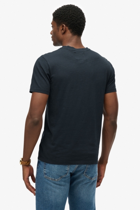 Superdry blauwe heren t-shirt | Model achteraanzicht