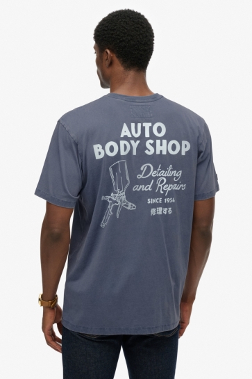 Superdry T-shirt TRADE TOOLS OVERSIZED T SHIRT M1012263A DRY SLATE BLUE