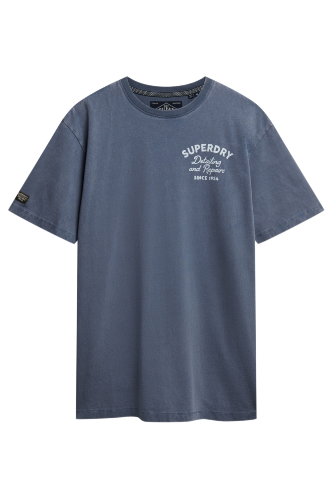 Superdry blauwe heren t-shirt | Vooraanzicht