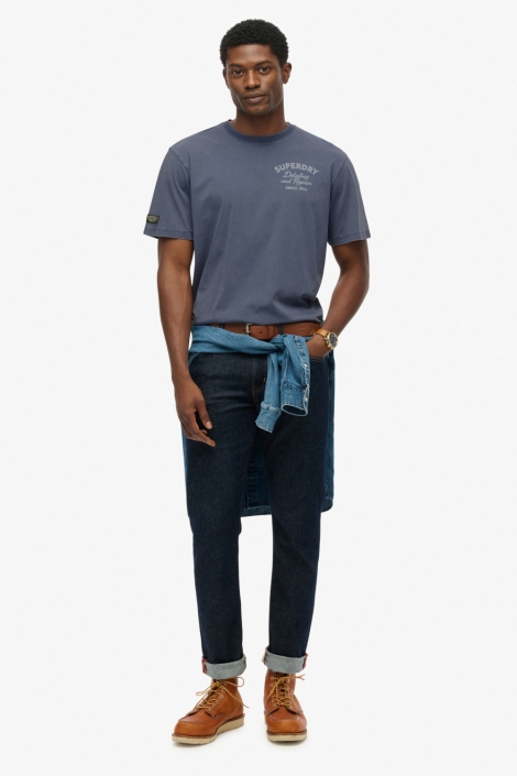 Superdry blauwe heren t-shirt | Model