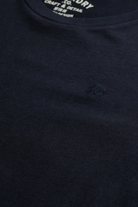 Superdry blauwe heren t-shirt | Close up