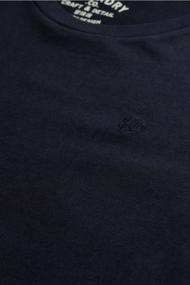 Superdry blauwe heren t-shirt | Close up