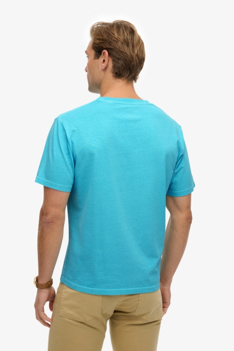 Superdry blauwe heren t-shirt | Model achteraanzicht