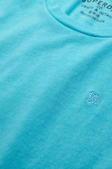 Superdry blauwe heren t-shirt | Close up
