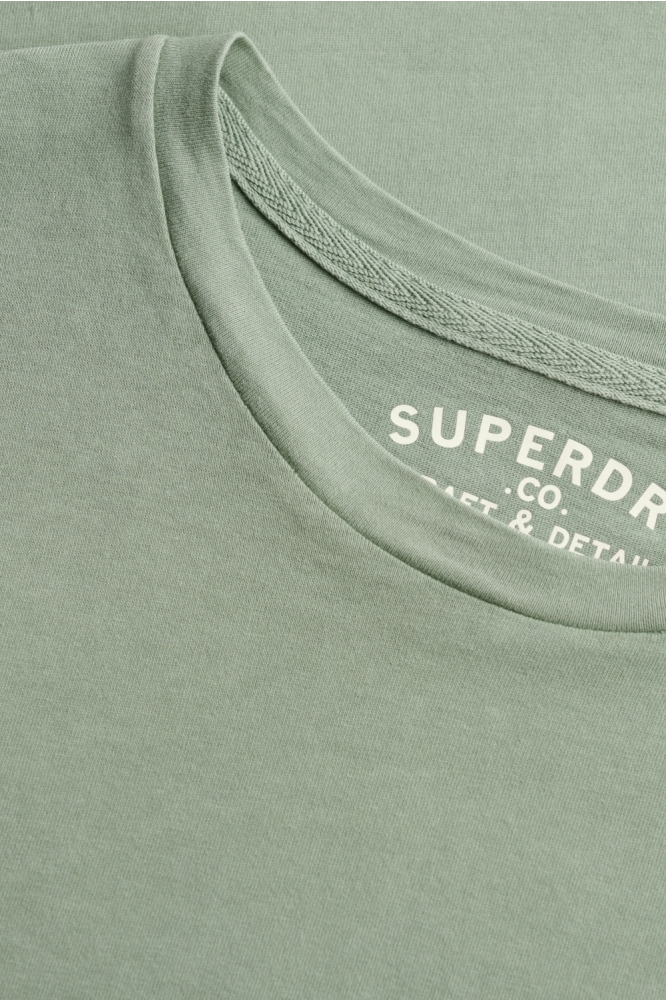 Superdry groene heren t-shirt | Close up