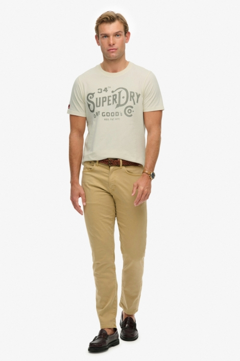 Superdry ecru heren t-shirt | Model