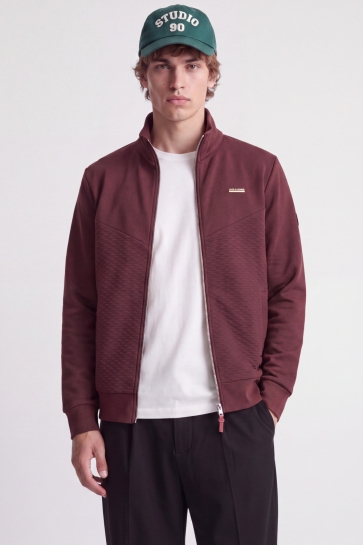 Jack & Jones Vest JPRBLUFRANKIE SWEAT ZIP HIGH NECK S 12275675 Bitter Chocolate