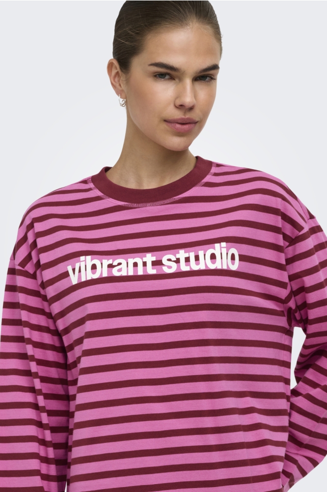 Only roze dames t-shirt | Kleurstaal