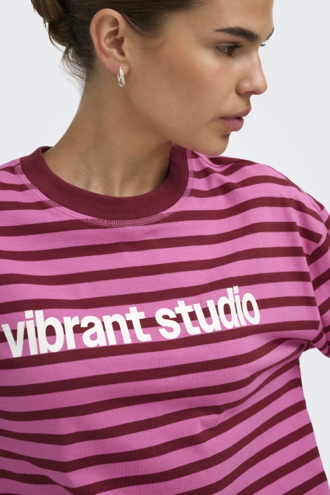 Only roze dames t-shirt | Close up