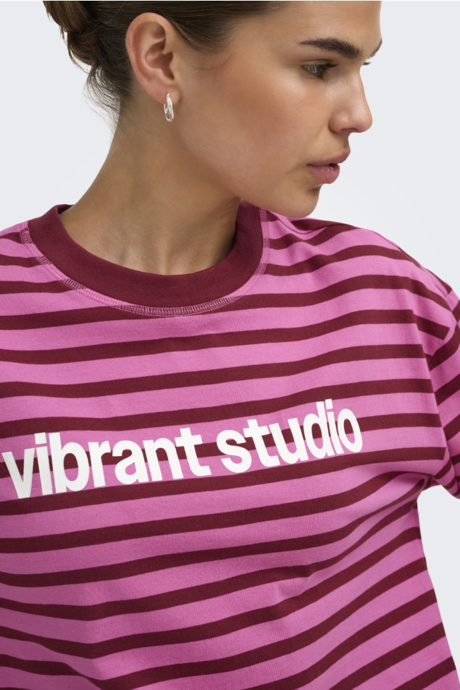 Only roze dames t-shirt | Close up