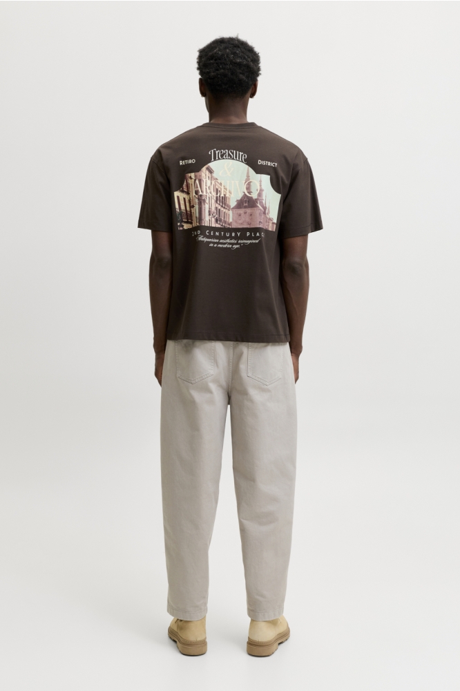Jack & Jones bruine heren t-shirt | Model