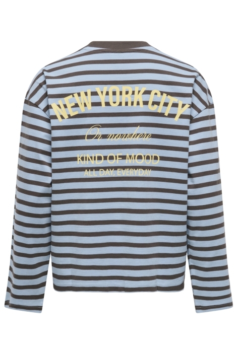 Only blauwe dames t-shirt | Achteraanzicht