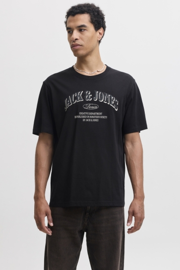 Jack & Jones T-shirt JJEDENVER LOGO TEE SS O-NECK SN 12298726 Black