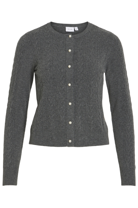 Vila grijze dames vest | Vooraanzicht