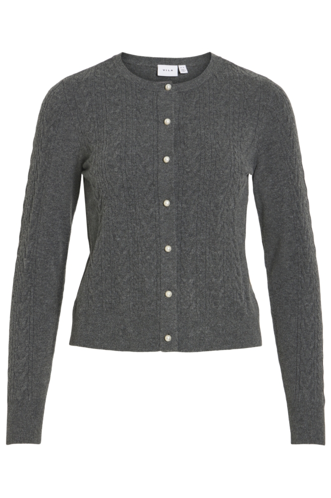 Vila grijze dames vest | Vooraanzicht
