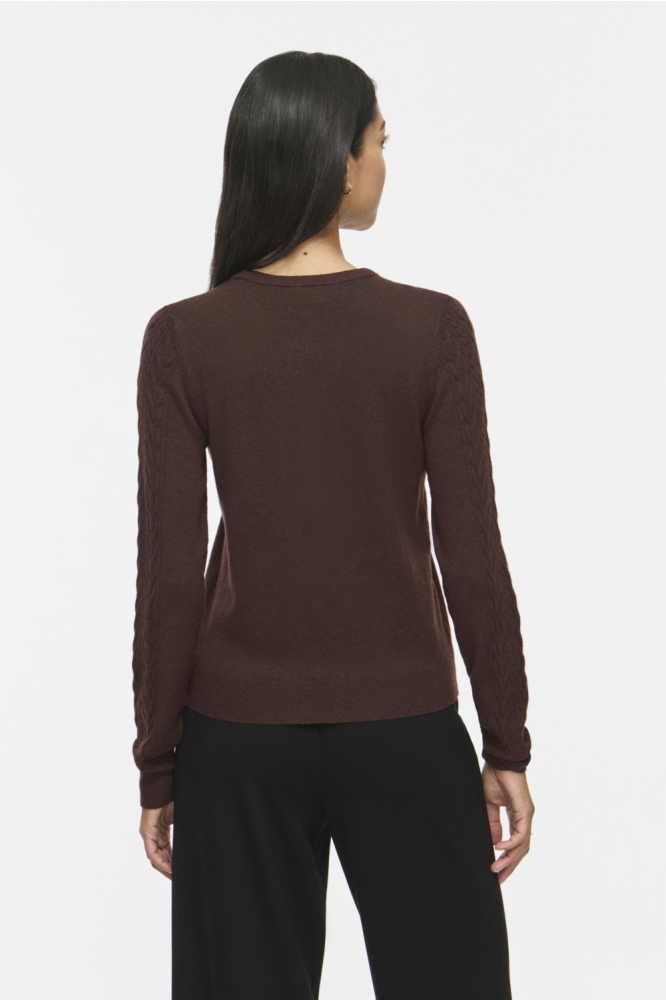Vila bruine dames vest | Model achteraanzicht