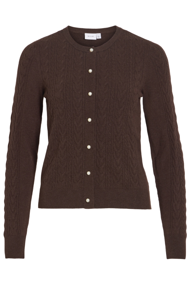 Vila bruine dames vest | Vooraanzicht