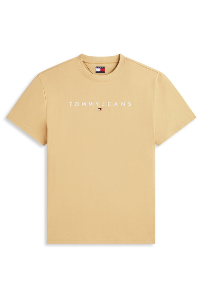 Tommy Jeans zand heren t-shirt | Vooraanzicht