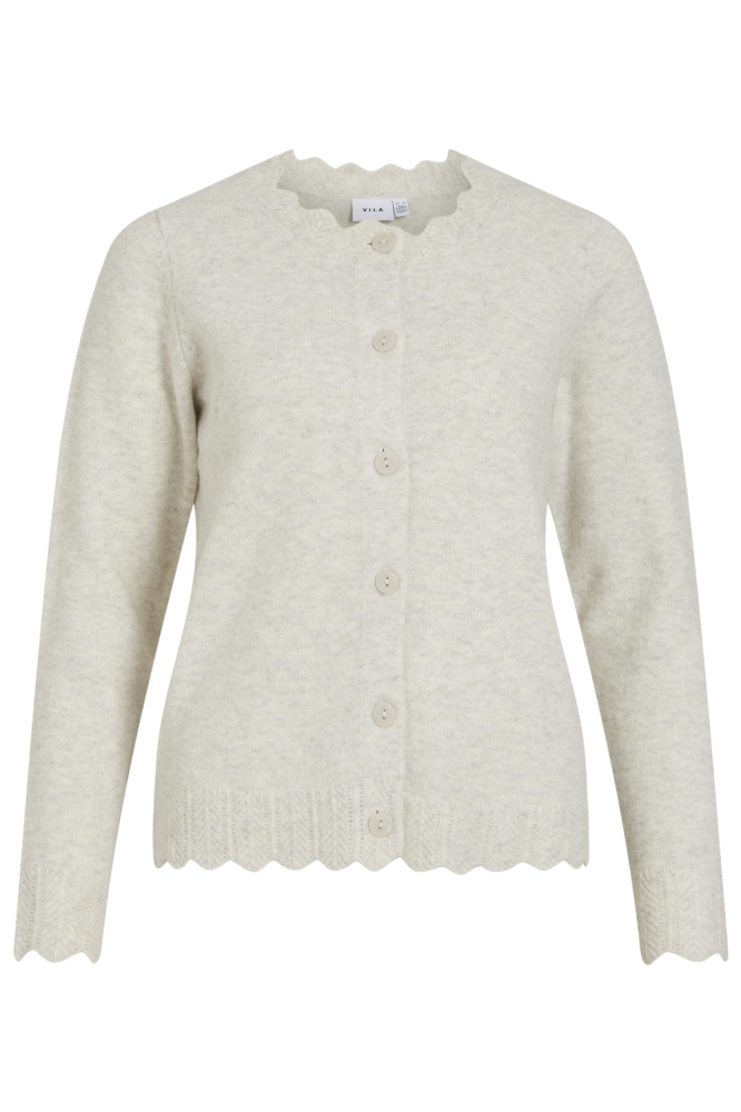 Vila beige dames vest | Vooraanzicht