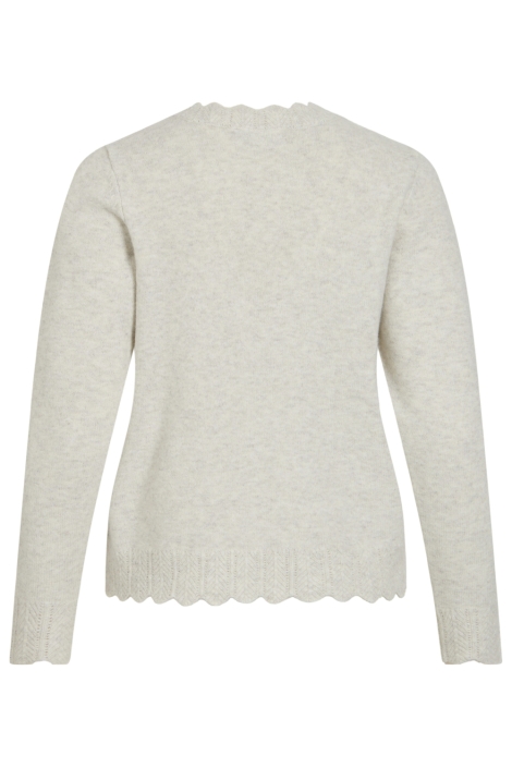 Vila beige dames vest | Achteraanzicht