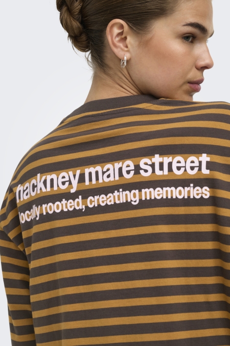 Only bruine dames t-shirt | Close up