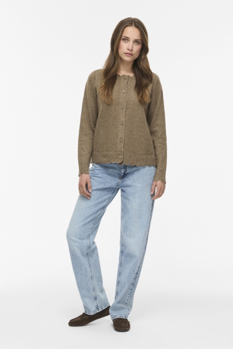 Vila camel dames vest | Model