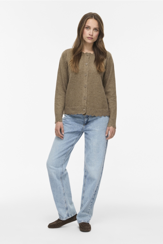 Vila camel dames vest | Model
