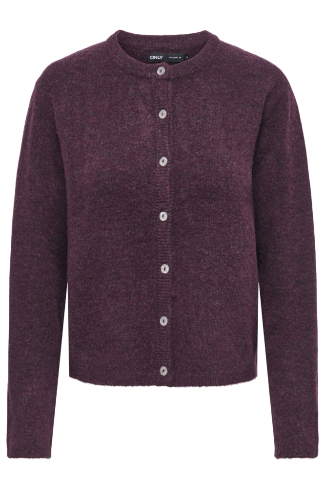 Only bordeaux dames vest | Vooraanzicht