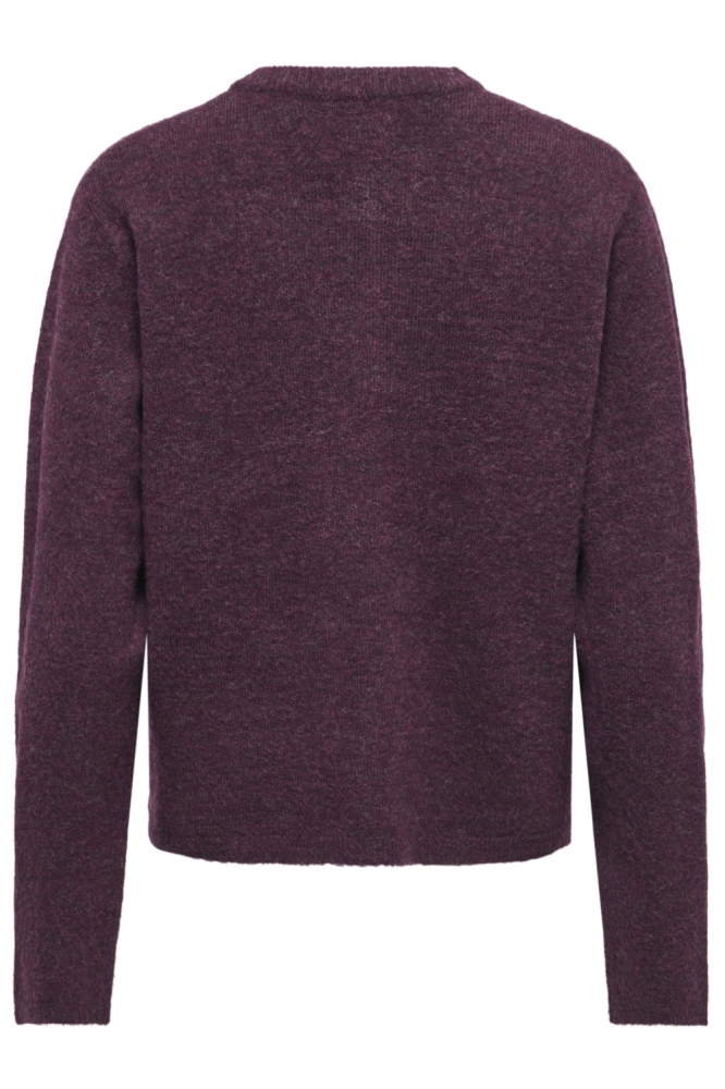 Only bordeaux dames vest | Achteraanzicht
