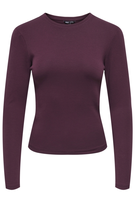 Only bordeaux dames t-shirt | Vooraanzicht