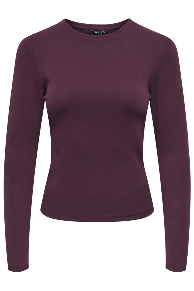 Only bordeaux dames t-shirt | Vooraanzicht
