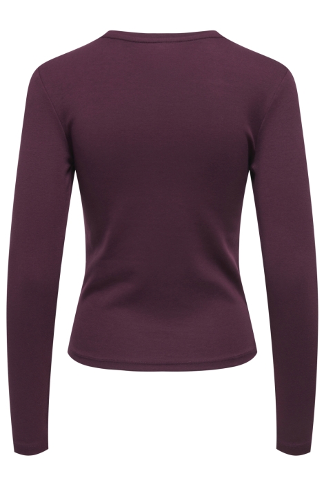 Only bordeaux dames t-shirt | Achteraanzicht