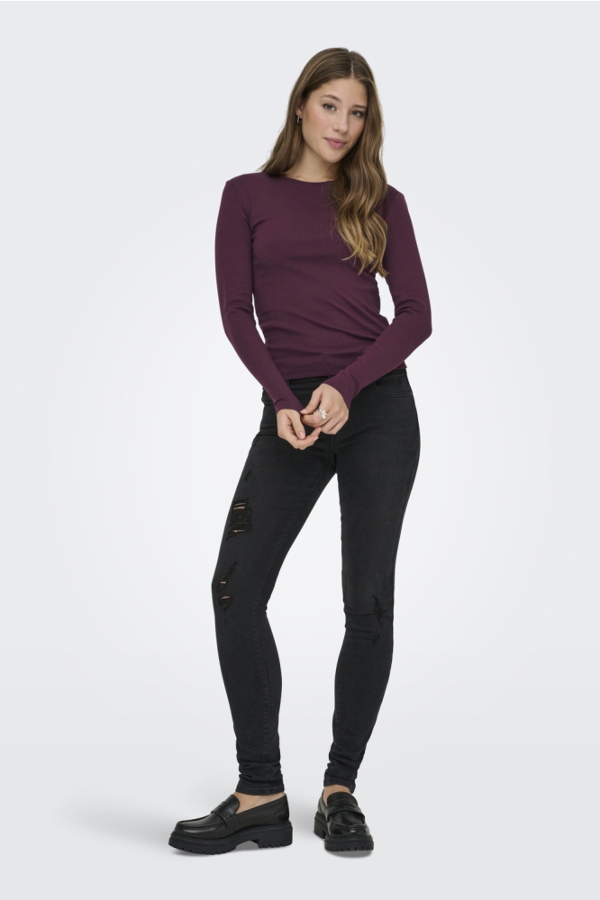 Only bordeaux dames t-shirt | Model
