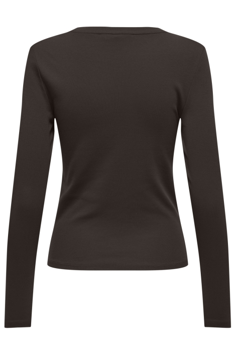 Only bruine dames t-shirt | Achteraanzicht