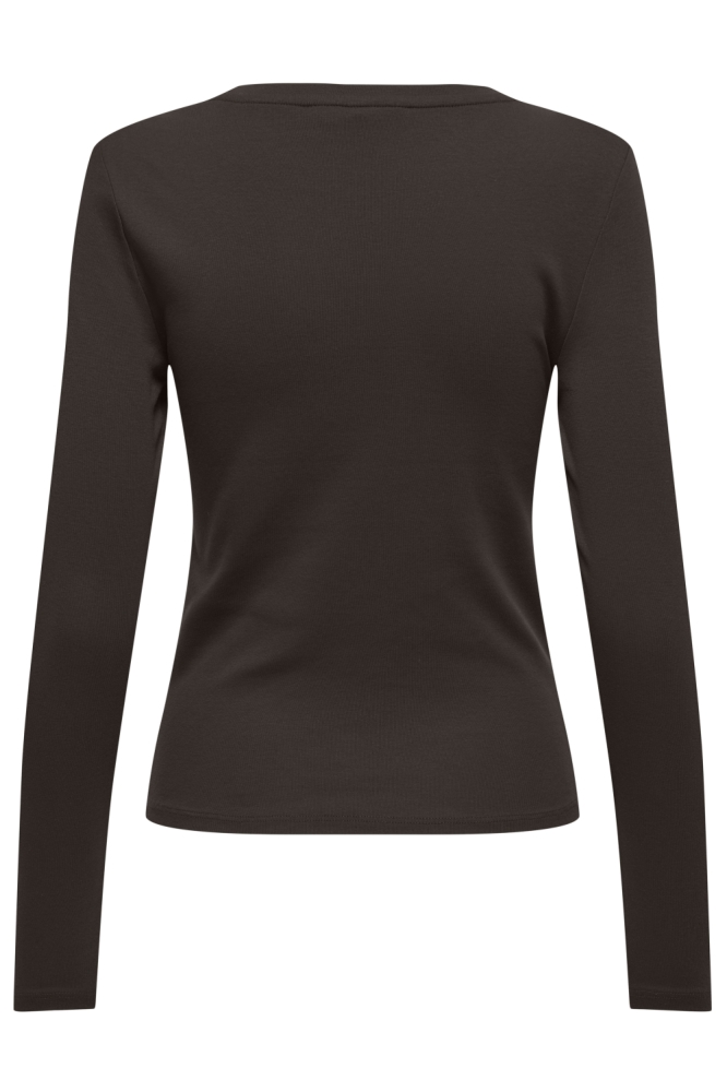 Only bruine dames t-shirt | Achteraanzicht