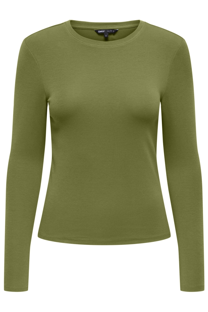Only groene dames t-shirt | Vooraanzicht