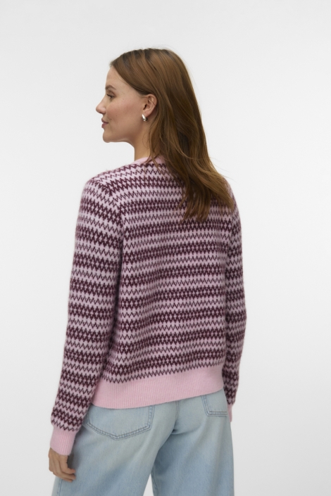 Vero Moda roze dames vest | Model achteraanzicht